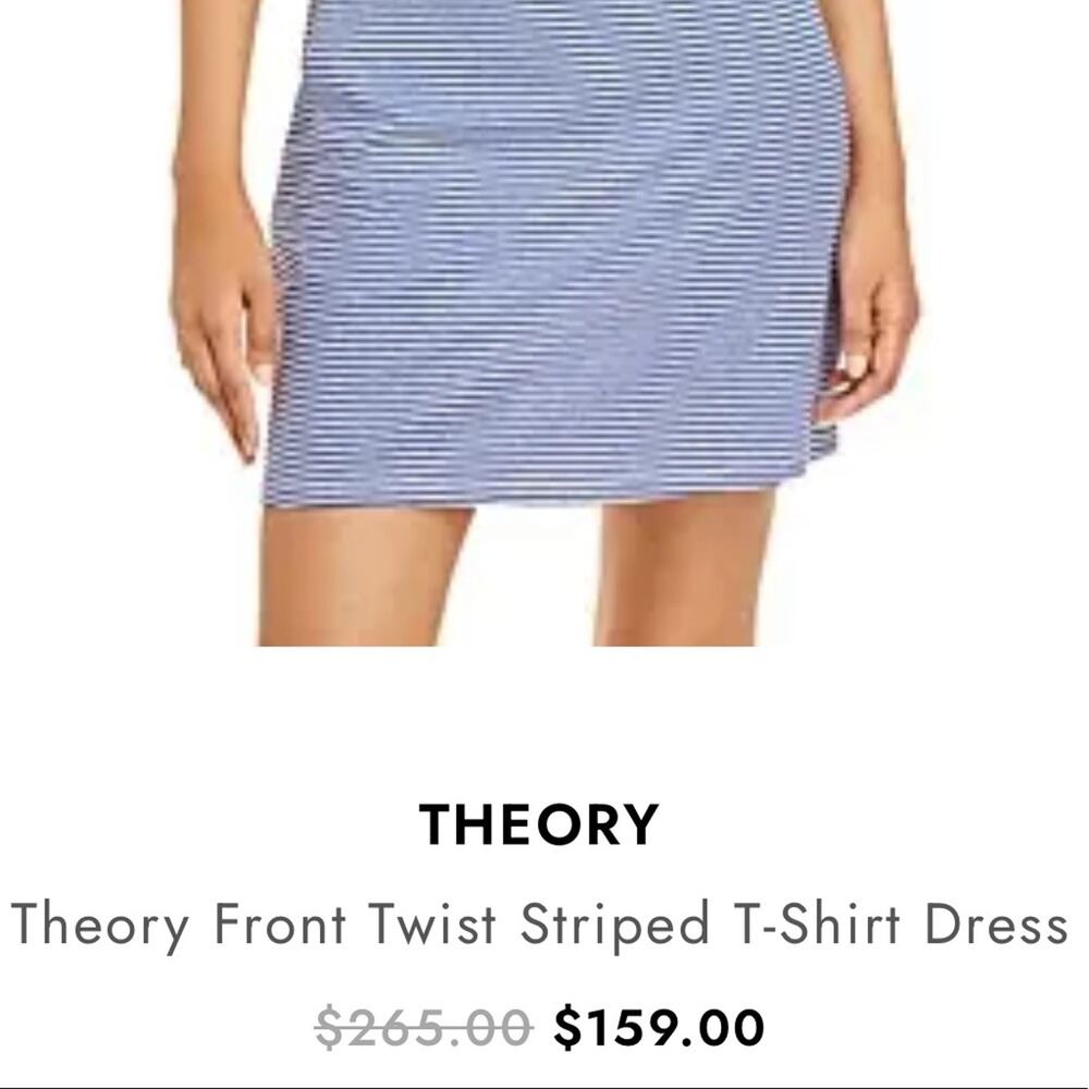 Theory front twist tshirt dress (black ) size Large - Picture 4 of 4